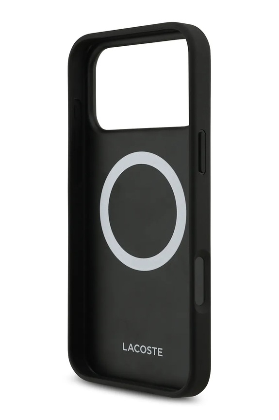 Lacoste etui na telefon z wbudowanym pierścieniem magnetycznym MagSafe iPhone 17 Pro Max LCHMP17XPBLK czarny AA00