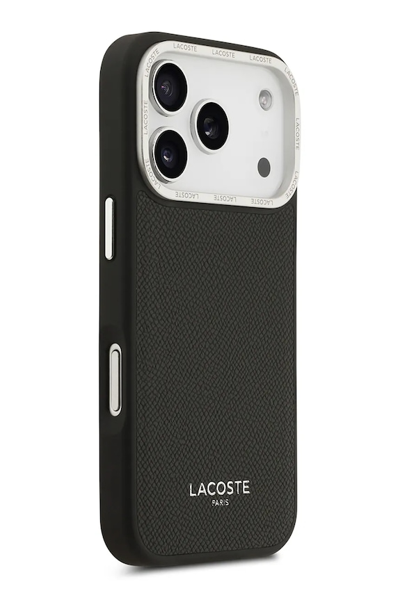 Lifestyle Lacoste husă de telefon cu inel magnetic încorporat MagSafe iPhone 17 Pro LCHMP17LPCESK negru