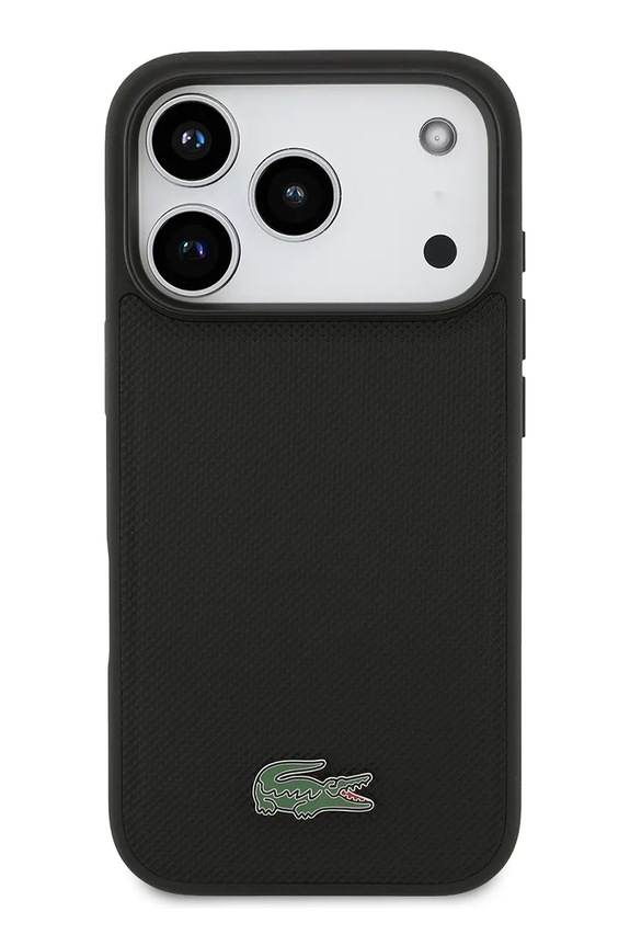 Puzdro na telefón so vstavaným magnetickým krúžkom Lacoste MagSafe iPhone 17 Pro čierna LCHMP17LPLAK