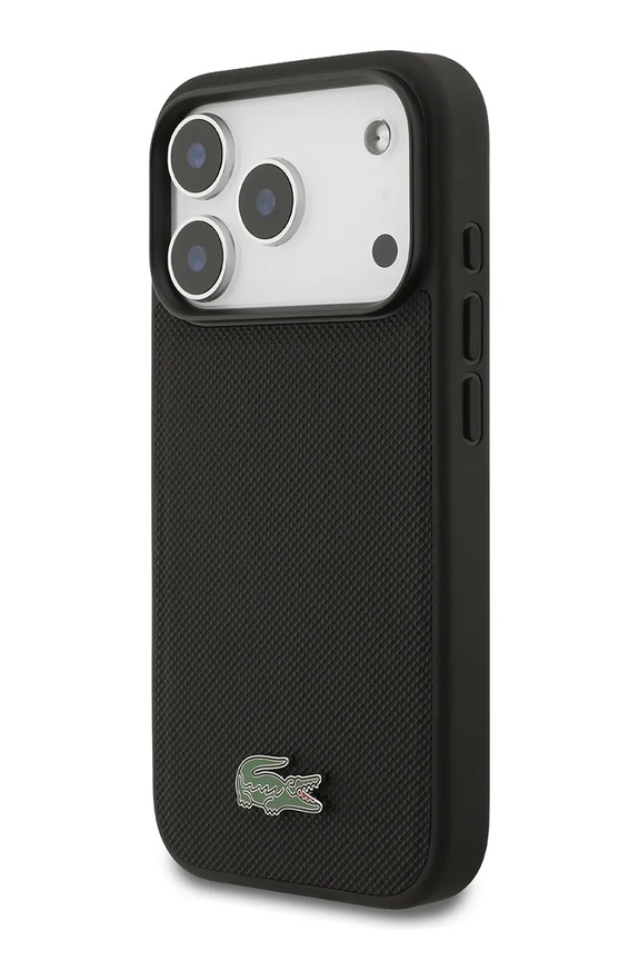 Puzdro na telefón so vstavaným magnetickým krúžkom Lacoste MagSafe iPhone 17 Pro čierna LCHMP17LPLAK