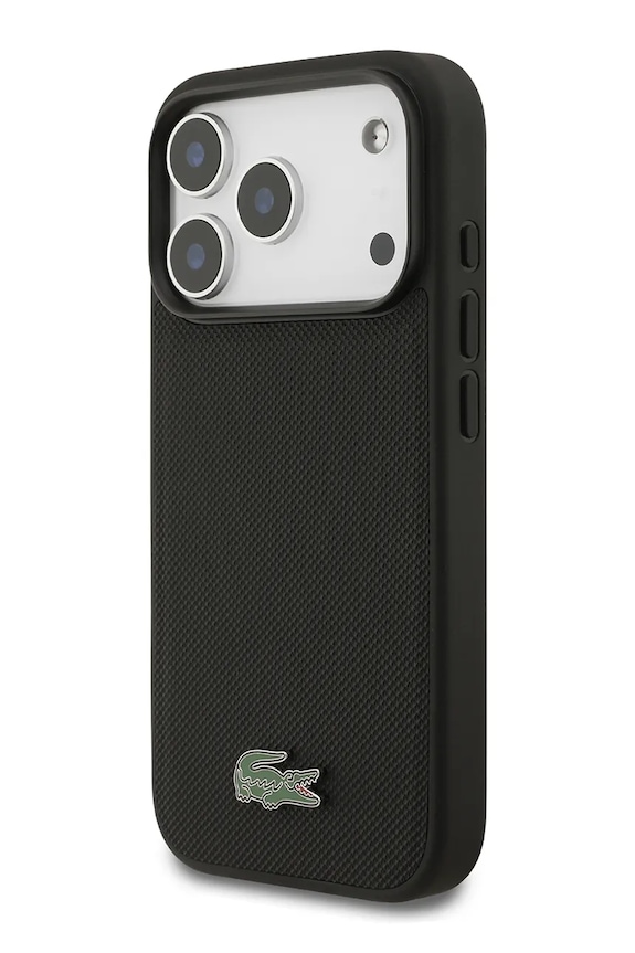 Puzdro na telefón so vstavaným magnetickým krúžkom Lacoste MagSafe iPhone 17 Pro čierna LCHMP17LPLAK