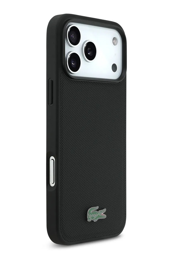 Lifestyle Lacoste husă de telefon cu inel magnetic încorporat MagSafe iPhone 17 Pro Max LCHMP17XPLAK negru