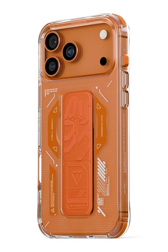 Skinarma husă de telefon cu inel magnetic încorporat Helio iPhone 17 Pro portocaliu SK.2025PP6.3.HELO.ORG