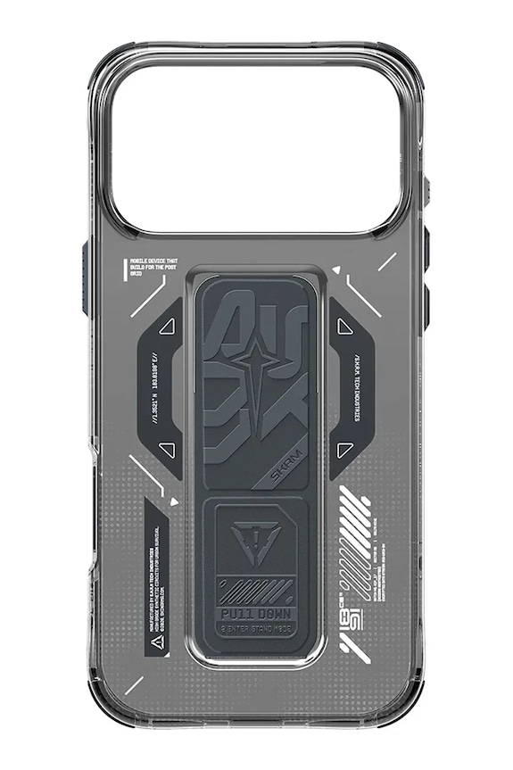 Etui za telefon z vgrajenim magnetnim obročem Skinarma Helion iPhone 17 Pro Max SK.2025PP6.9.HELO.GRA črna AA00