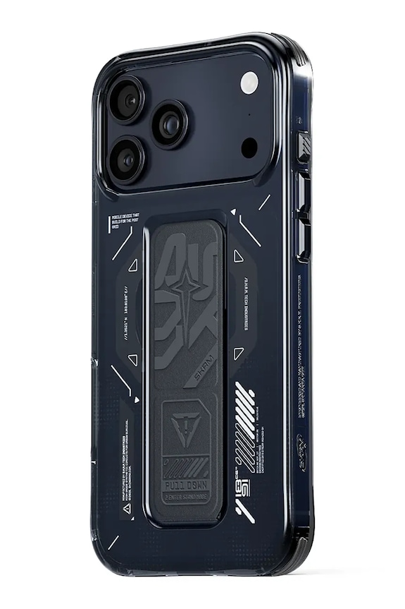 Etui za telefon z vgrajenim magnetnim obročem Skinarma Helion iPhone 17 Pro Max črna SK.2025PP6.9.HELO.GRA
