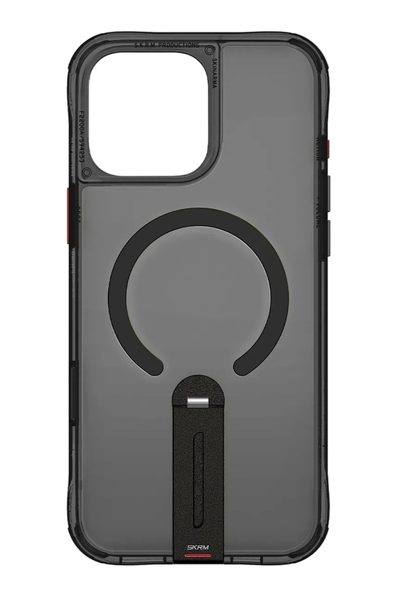 Etui za telefon z vgrajenim magnetnim obročem Skinarma Helix iPhone 16 Pro SK.P16PRO.HELX.BLK črna AA00