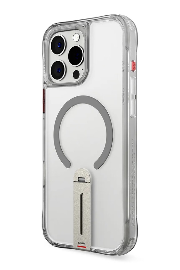 Etui za telefon z vgrajenim magnetnim obročem Skinarma Helix iPhone 16 Pro SK.P16PRO.HELX.TT transparentna