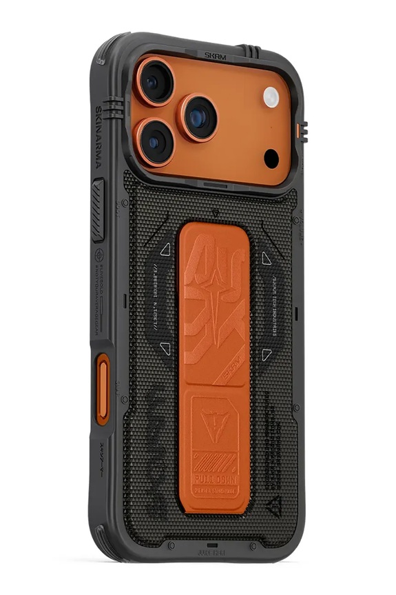 Življenjski slog Etui za telefon z vgrajenim magnetnim obročem Skinarma Phantom iPhone 17 Pro SK.2025PP6.3.PHTM.GRN pisana