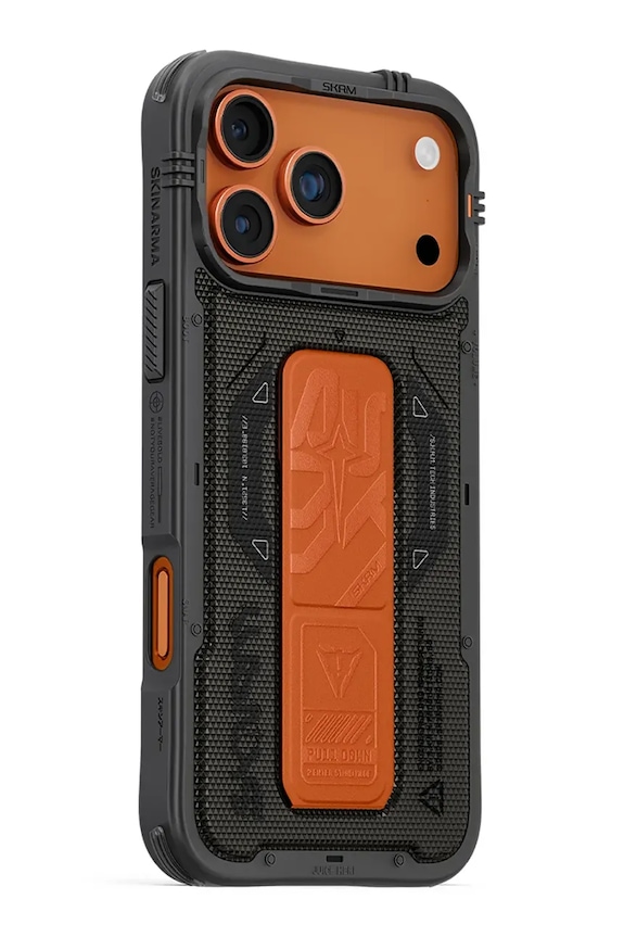 Življenjski slog Etui za telefon z vgrajenim magnetnim obročem Skinarma Phantom iPhone 17 Pro SK.2025PP6.3.PHTM.GRN pisana