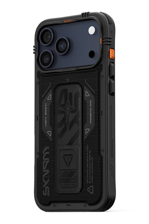 Skinarma husă de telefon cu inel magnetic încorporat Phantom iPhone 17 Pro Max negru SK.2025PP6.9.PHTM.BLK