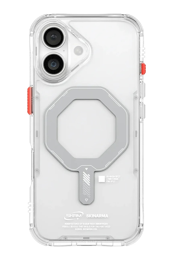 Skinarma husă de telefon cu inel magnetic încorporat Saido iPhone 17 transparent SK.2025P6.3.SDOMS.CLR