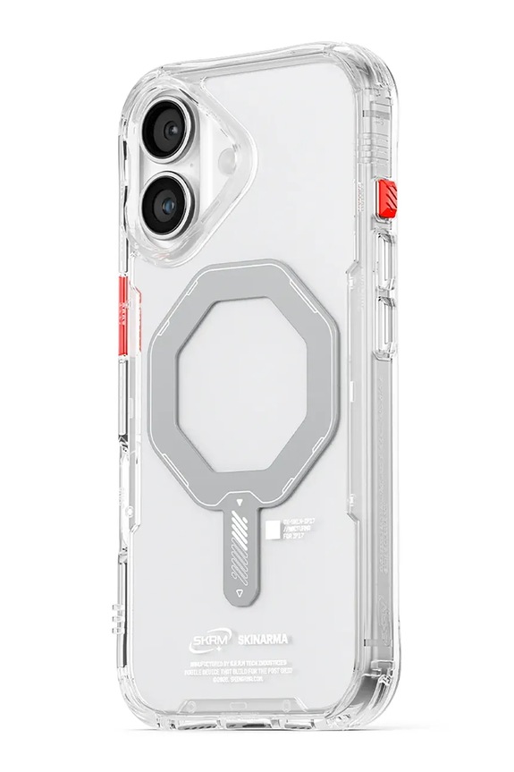 Skinarma husă de telefon cu inel magnetic încorporat Saido iPhone 17 transparent SK.2025P6.3.SDOMS.CLR