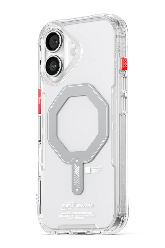 Skinarma husă de telefon cu inel magnetic încorporat Saido iPhone 17 transparent SK.2025P6.3.SDOMS.CLR