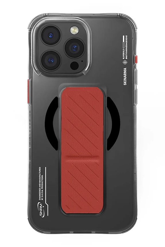 Etui za telefon z vgrajenim magnetnim obročem Skinarma iPhone 16 Pro črna SK.2024PP63.AXON.BLK