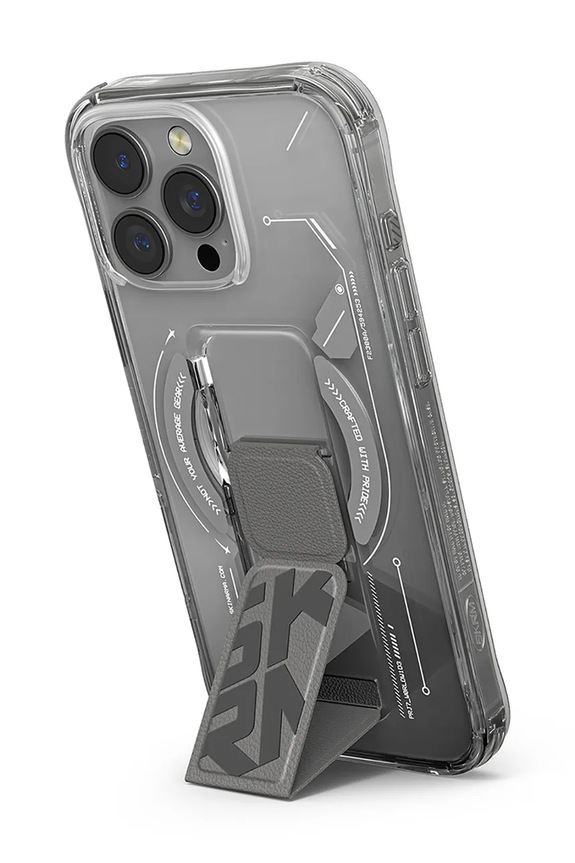 Življenjski slog Etui za telefon z vgrajenim magnetnim obročem Skinarma iPhone 16 Pro SK.2024PP63.HELO.TT transparentna