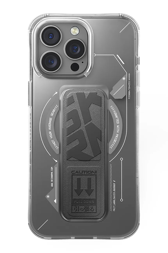 Etui za telefon z vgrajenim magnetnim obročem Skinarma iPhone 16 Pro Max transparentna SK.2024PP69.HELO.TT