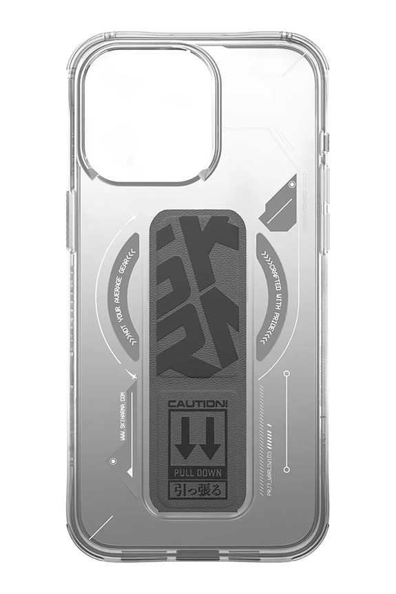 Etui za telefon z vgrajenim magnetnim obročem Skinarma iPhone 16 Pro Max SK.2024PP69.HELO.TT transparentna AA00