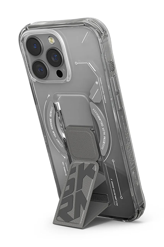 Življenjski slog Etui za telefon z vgrajenim magnetnim obročem Skinarma iPhone 16 Pro Max SK.2024PP69.HELO.TT transparentna