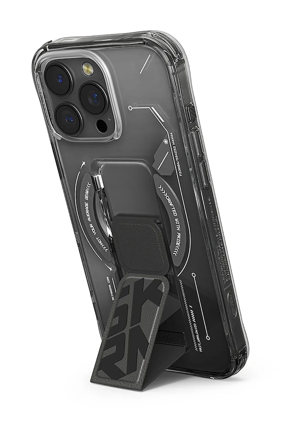 Življenjski slog Etui za telefon z vgrajenim magnetnim obročem Skinarma iPhone 16 Pro Max SK.2024PP69.HELO.BLK črna