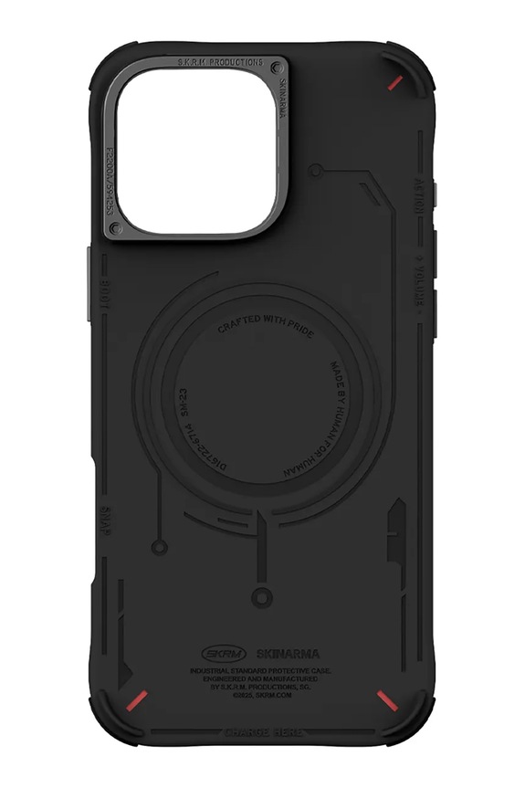 Etui za telefon z vgrajenim magnetnim obročem Skinarma iPhone 16 Pro Max SK.2024PP69.MECHA.BLK črna AA00