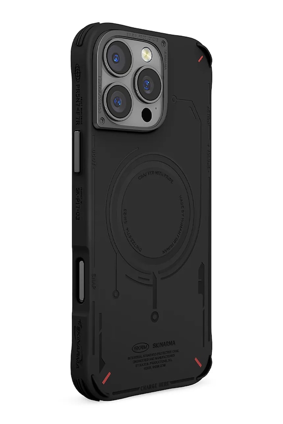 Življenjski slog Etui za telefon z vgrajenim magnetnim obročem Skinarma iPhone 16 Pro Max SK.2024PP69.MECHA.BLK črna