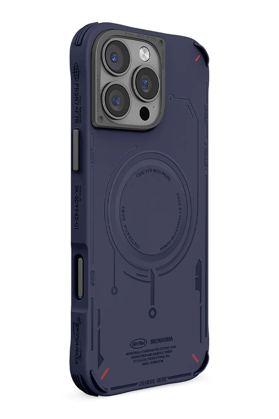 Lifestyle Skinarma husă de telefon cu inel magnetic încorporat iPhone 16 Pro Max SK.2024PP69.MECHA.BLU bleumarin