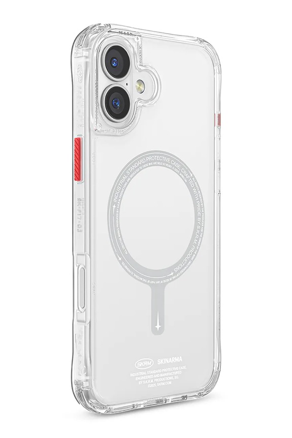 Življenjski slog Etui za telefon z vgrajenim magnetnim obročem Skinarma iPhone 16 SK.2024P61.SDOMS.CLR transparentna