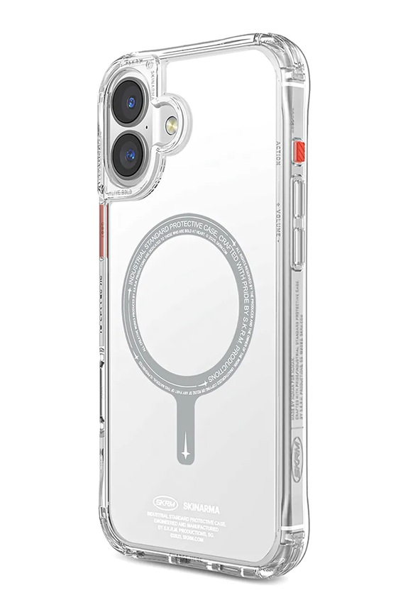 Etui za telefon z vgrajenim magnetnim obročem Skinarma iPhone 16 transparentna SK.2024P61.SDOMS.CLR