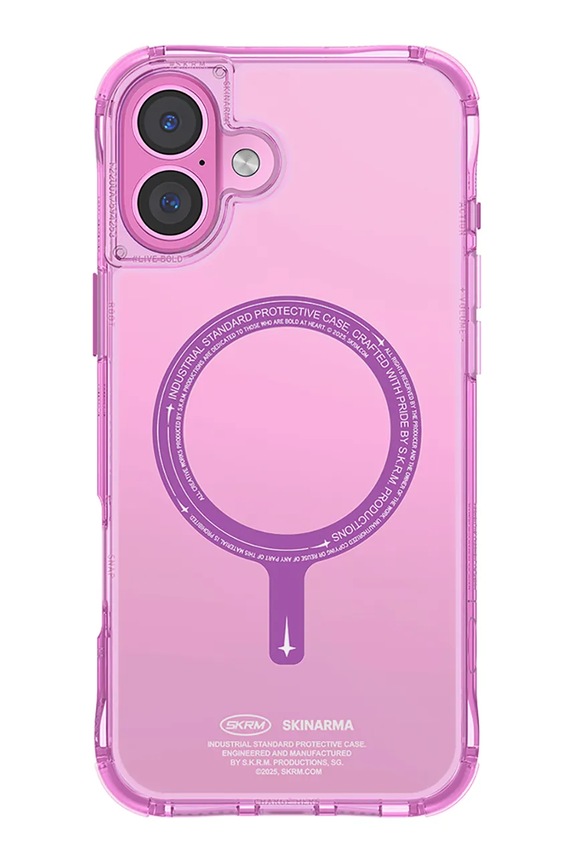 Skinarma husă de telefon cu inel magnetic încorporat iPhone 16 roz SK.2024P61.SDOMS.PNK
