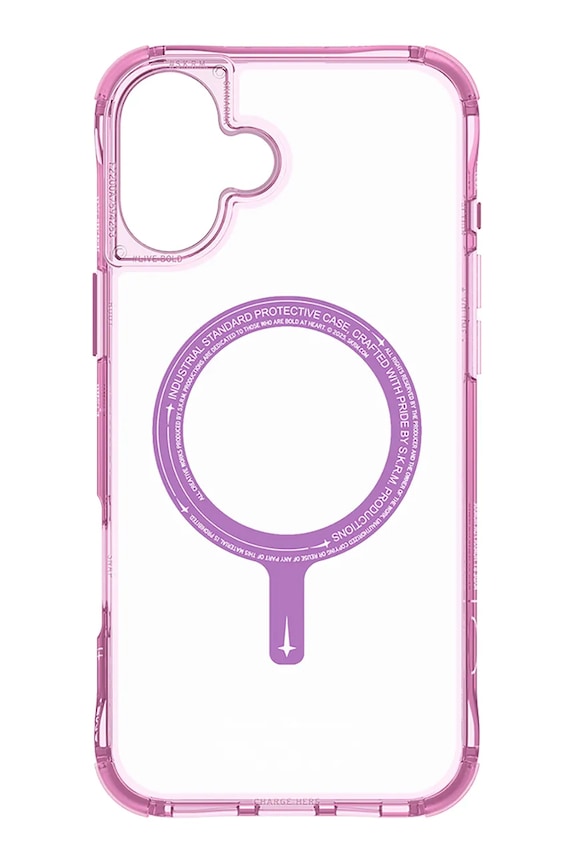 Skinarma husă de telefon cu inel magnetic încorporat iPhone 16 SK.2024P61.SDOMS.PNK roz AA00
