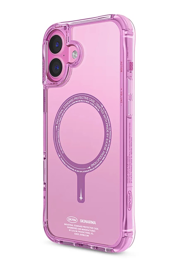 Skinarma husă de telefon cu inel magnetic încorporat iPhone 16 roz SK.2024P61.SDOMS.PNK