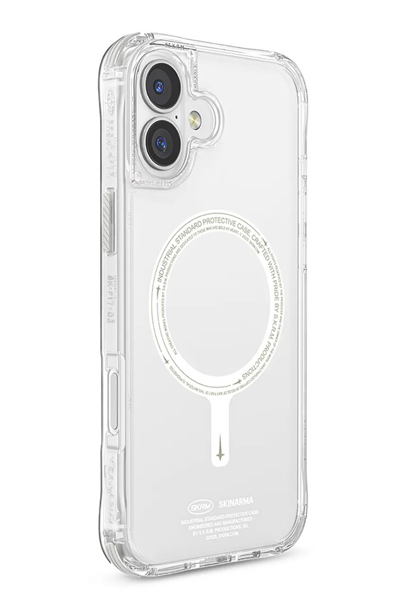 Življenjski slog Etui za telefon z vgrajenim magnetnim obročem Skinarma iPhone 16 SK.2024P61.SDOGLOW.GRN transparentna