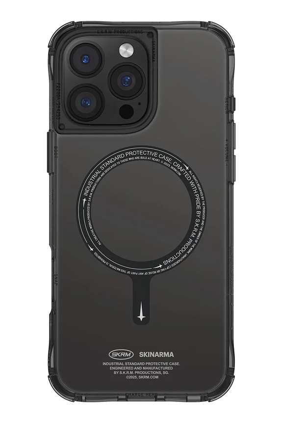 Etui za telefon z vgrajenim magnetnim obročem Skinarma iPhone 16 Pro črna SK.2024PP63.SDOMS.BLK