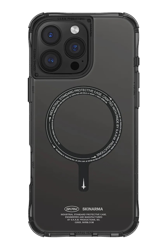 Etui za telefon z vgrajenim magnetnim obročem Skinarma iPhone 16 Pro črna SK.2024PP63.SDOMS.BLK