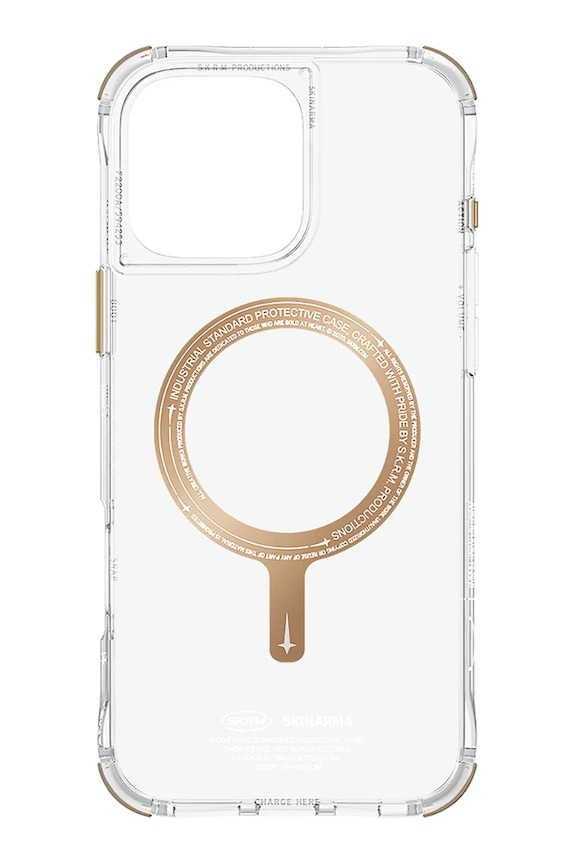Skinarma husă de telefon cu inel magnetic încorporat iPhone 16 Pro SK.2024PP63.SDOPRM.GLD bej AA00