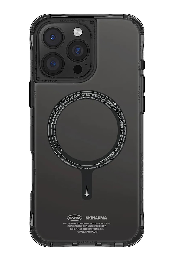 Etui za telefon z vgrajenim magnetnim obročem Skinarma iPhone 16 Pro Max črna SK.2024PP69.SDOMS.BLK