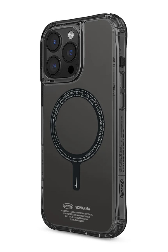 Etui za telefon z vgrajenim magnetnim obročem Skinarma iPhone 16 Pro Max črna SK.2024PP69.SDOMS.BLK