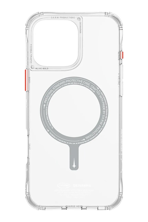 Etui za telefon z vgrajenim magnetnim obročem Skinarma iPhone 16 Pro Max SK.2024PP69.SDOMS.CLR transparentna AA00