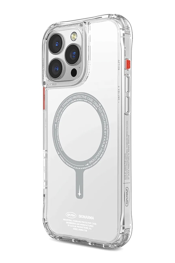 Etui za telefon z vgrajenim magnetnim obročem Skinarma iPhone 16 Pro Max transparentna SK.2024PP69.SDOMS.CLR