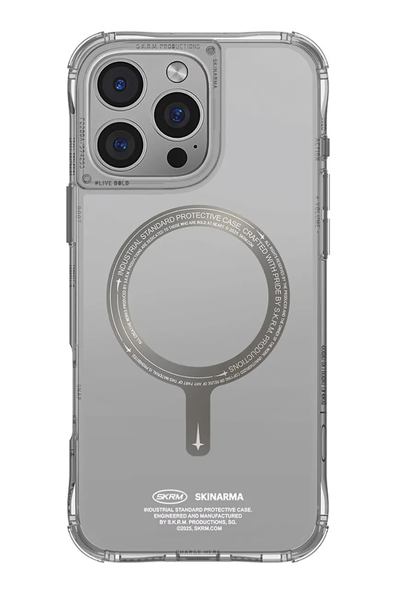 Etui za telefon z vgrajenim magnetnim obročem Skinarma iPhone 16 Pro Max transparentna SK.2024PP69.SDOPRM.TT