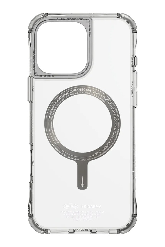 Etui za telefon z vgrajenim magnetnim obročem Skinarma iPhone 16 Pro Max SK.2024PP69.SDOPRM.TT transparentna AA00