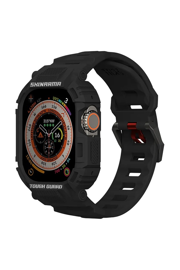 Ohišje in pas za apple watch Skinarma Mecha 2in1 49 mm SK.WS.MECHA.BLK49 črna AA00