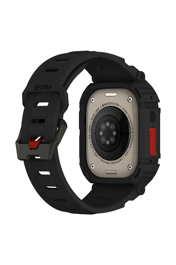 Življenjski slog Ohišje in pas za apple watch Skinarma Mecha 2in1 49 mm SK.WS.MECHA.BLK49 črna