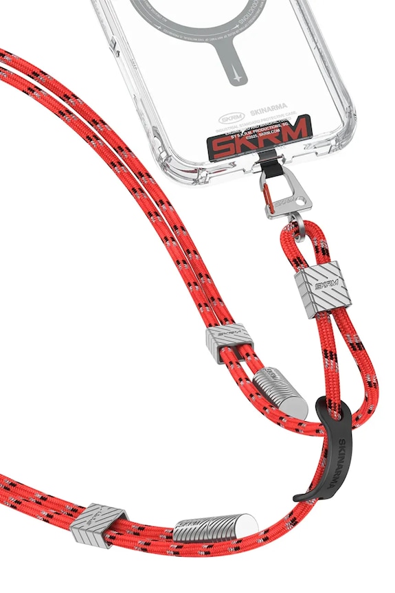 Univerzalna vrvica za telefon Skinarma 2w1 Dyno Ve USB-C/USB-C SK.DYVE.CBLCC.RED rdeča AA00