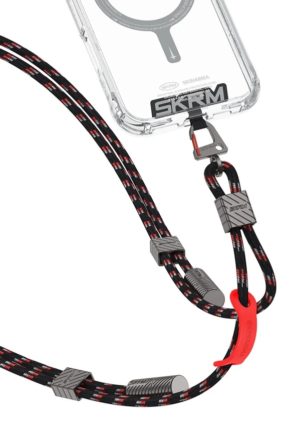 Skinarma uniwersalna smycz do telefonu 2w1 Dyno Ve USB-C/USB-C SK.DYVE.CBLCC.BLK czarny AA00