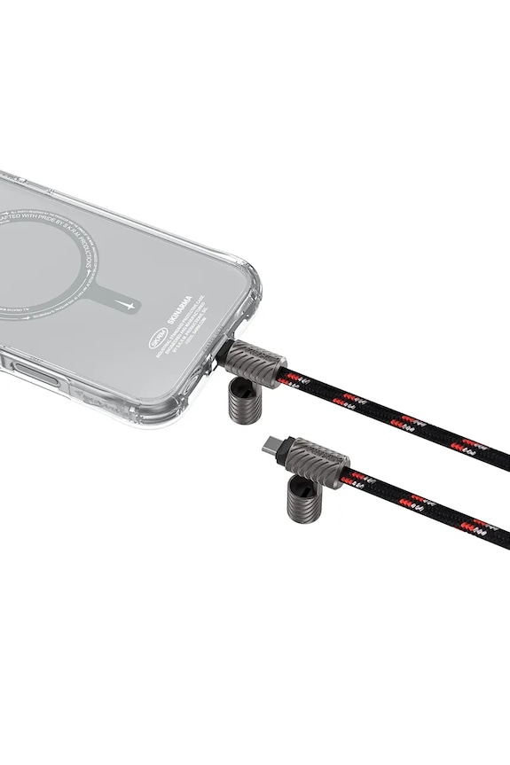 Lifestyle Skinarma uniwersalna smycz do telefonu 2w1 Dyno Ve USB-C/USB-C SK.DYVE.CBLCC.BLK czarny