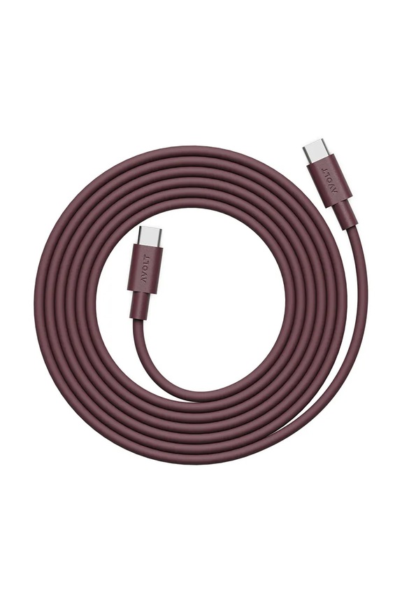 Usb кабел за зареждане Avolt Bauhaus-Archiv USB-C to USB-C / 2m бордо C1CCI1002RR