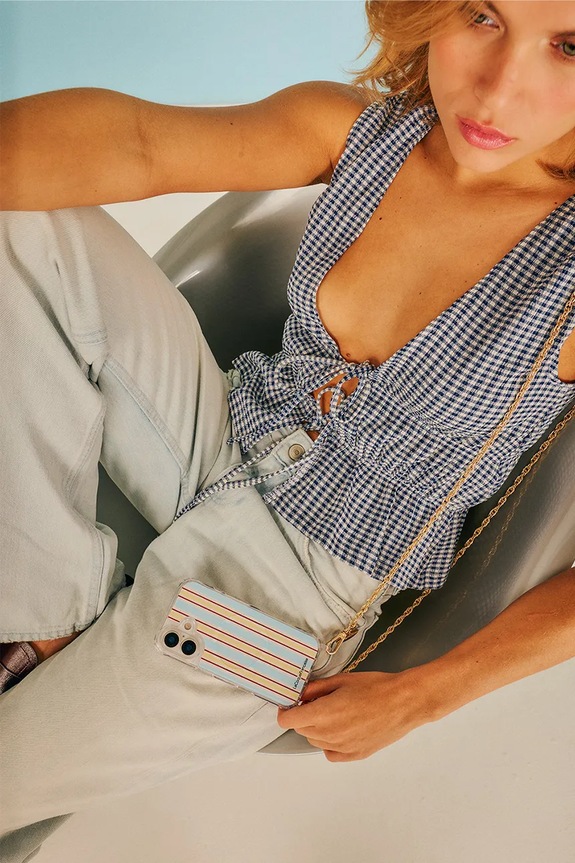 LaCoqueFrançaise αλυσιδάκι κινητού 120 cm LE324698 κίτρινο