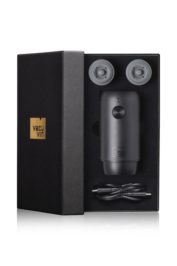 Vacu Vin pompa elettrica per bottiglie Electric Wine Saver 10 x 4,7 x 4,7 cm 92004606. nero AA00