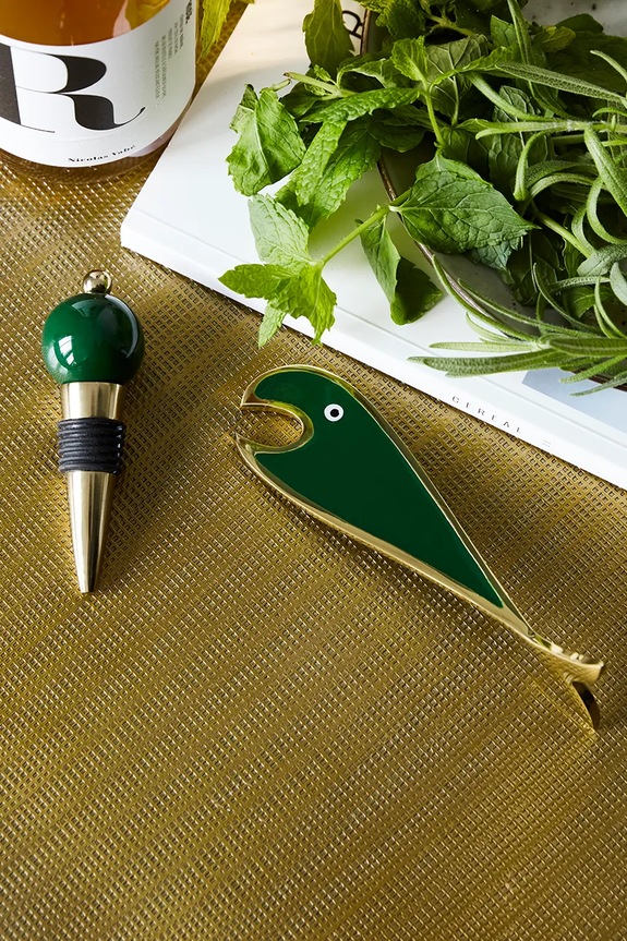 House Doctor dop de vin și deschizător de bere HDOpen 15 cm 267620014 verde AA00